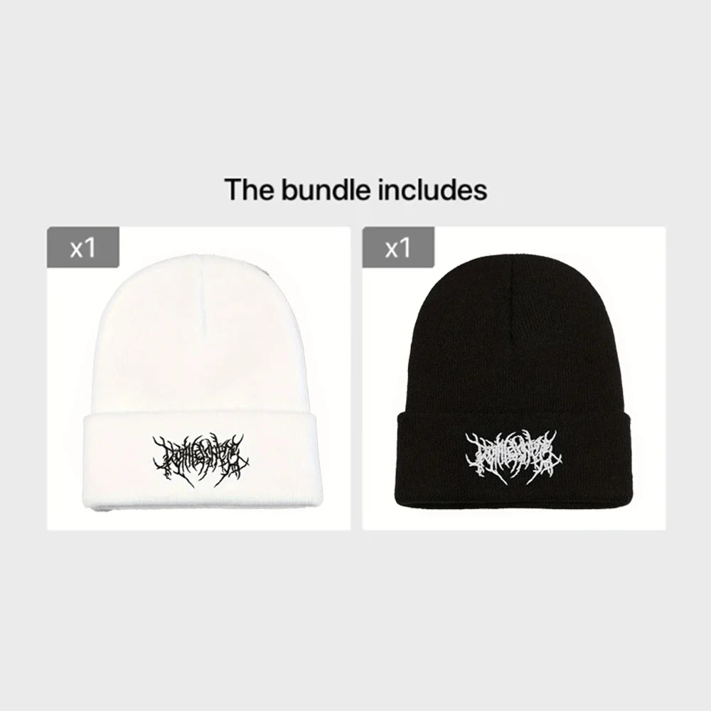 Autumn and Winter Versatile Solid Color Woolen Hat For Men's Outdoor Warmth and Cold Hat Hip-Hop Fashion Embroidered Knitted Hat